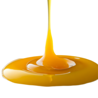 Egg yolk and transparent flowing gracefully in a kitchen setting showcasing freshness and culinary preparation, Egg yolk and transparent flowing png