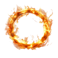 Realistic round fire flame on a transparent background creating a dynamic visual element for artistic and design purposes, Realistic round fire flame transparent background. Round fire flame transparent background png