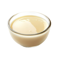 A bowl of condensed milk isolated on a transparent background, perfect for desserts and cooking use anytime, Condensed milk isolated on transparent background Stock Photo png