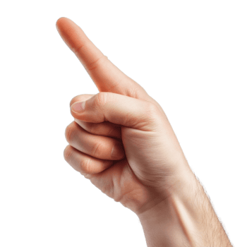 A person pointing with their index finger and thumb gesture to indicate a small size or detail, Index finger and thumb gesture showing something small, little bit amount, isolated on hwite png
