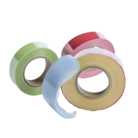 Different colors of masking tape arranged on a transparent surface for crafting or organizational tasks, Masking tape sticker tape on transparent backgroundfile png