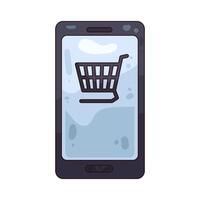 Illustration of Smartphone with Cart vector