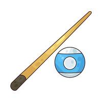 Illustration of Snooker Cue and Ball vector