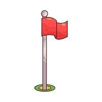 Illustration of Golf Hole with Flag vector