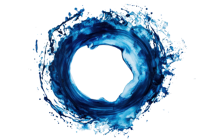 A dynamic swirl of blue water forming a circular shape, depicting movement and fluidity. png
