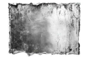 A textured metallic surface with irregular edges, showcasing a mix of light and shadow, reflecting and absorbing ambient light. png