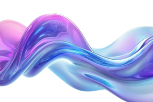 A vibrant, flowing wave of colors in hues of pink, purple, and blue, set against a transparent background, creating a dynamic visual effect. png