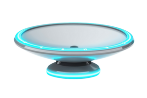 A futuristic, glowing platform with a sleek design suitable for technology or gaming contexts. png