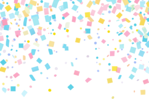 Colorful confetti pieces in various shapes and sizes, creating a festive atmosphere. png