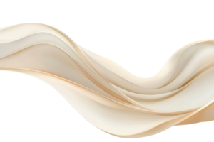 A flowing, wavy fabric creates an elegant and soft visual form with subtle color gradients. png