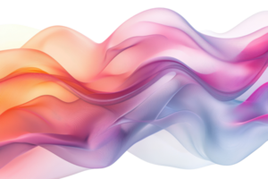 A vibrant wave of flowing colors in shades of pink, purple, and orange against a transparent background, creating a dynamic and ethereal effect. png