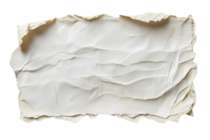 A wrinkled, crumpled piece of light-colored paper with irregular edges and creases, giving it a textured appearance. png