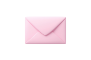 A pink envelope with a pointed flap, designed for sending letters or cards. png