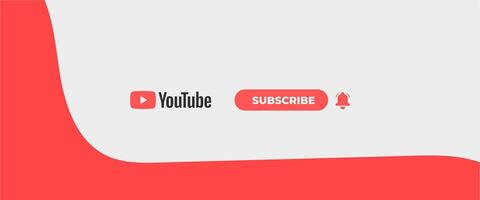 Colorful Channel Header with Subscribe button vector