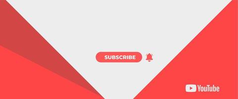 YouTube Banner with Subscribe Button vector