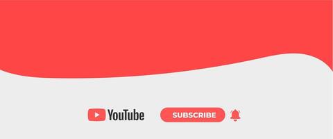 YouTube Profile Banner Including Subscribe button vector