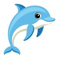 Trendy Dolphin Character Cartoon Design vector