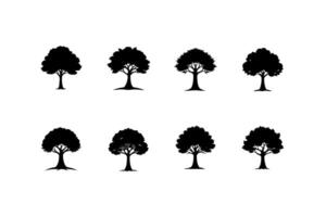 Tree silhouette set vector