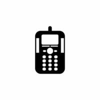 Button mobile phone silhouette vector