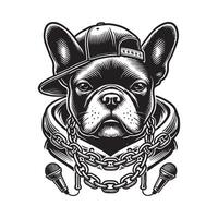 French Bulldog Rapper Transparent background vector