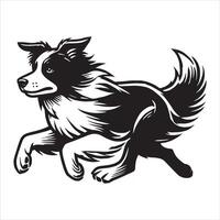 Isolated dog jumping transparent background vector