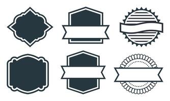 Set of vintage retro shapes. Retro shapes. Label badges and frames. vector