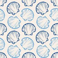 Hand drawn sea shells. Beautiful marine design elements, perfect for prints and patterns. seamless pattern ,Design for fashion , fabric, textile, wallpaper , wrapping and all prints vector