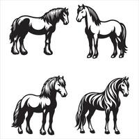Unicorns Minimalist and Simple Silhouette Transparent background vector