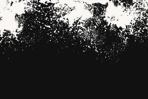 Black and White Grunge Urban Texture with Grainy Spray Effect. White Fragmented Grungy Texture. Dust Overlay Grain Texture Background. Grungy Top Border vector