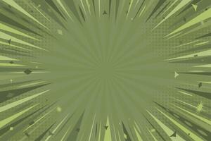 Green retro comic book background. Modern creative pop art halftone style background. Abstract comic style backdrop vector