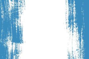 Blue Grunge Distressed Background with Big Artistic Brush Stroke. Hand draw big bold brush backdrop for retro cover, ad, banner, poster with copy space in center vector