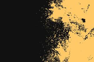 Black and Yellow Grunge Urban Texture with Grainy Spray Effect. Yellow Fragmented Grungy Texture. Dust Overlay Grain Texture Background vector