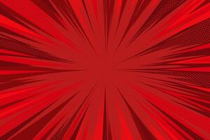 Red comic book background. Pop art halftone style background for magazine, cover, ad, banner, websites. Abstract anime backdrop vector