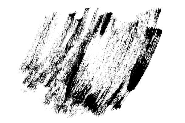 Thick Grainy Brush Stroke Texture. Black grunge distressed paintbrush design element. Hand draw big bold paint line shape