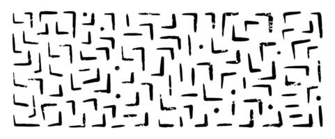 Chalk hand drawn corner elements with dots, rectangular frames, text corners, quote frame, geometric pattern. Crayon marker lines, underlines, frames, grunge texture, doodle sketch illustration vector
