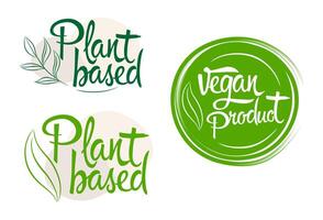 Set of eco friendly product labels isolated vector
