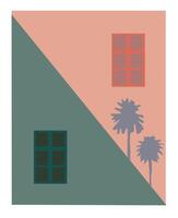 Abstract architect poster print modern art vector