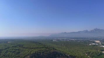 Aerial Calm in Antalya with Expansive Forests and Mountains video