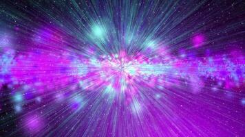Milky Way Galaxy with Rays and Particles Background video