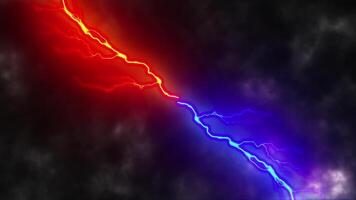 Red and Blue Color Lightning Thunder video