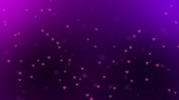 Hearts Falling with Bokeh Effects video