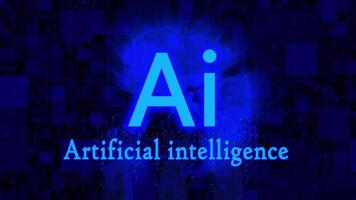 Artificial Intelligence Text with Background video