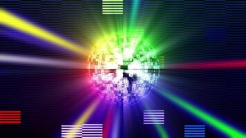 Disko Ball mit Farbe Licht Strahlen video
