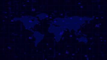 Ai Artificial Intelligence Text Particles Background video