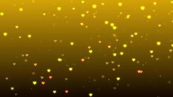 Hearts Flying with Particles Background video