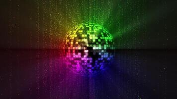 Disco Ball with Particles Background video