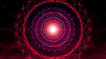 Abstract Geometric Red Tunnel Background video