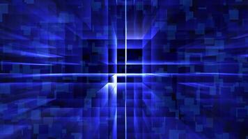 Blue Block with Rays Background video