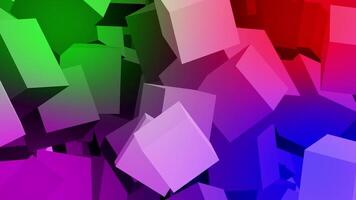 3D boxes with gradient color textures video