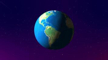 Globe 360 degree rotation with background video